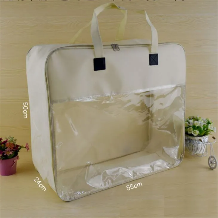 Supper läpinäkyvä 15 silkki PVC lämpöpuristettu pussi Käytä kodin tekstiililaukkua tai toalettilaukkua