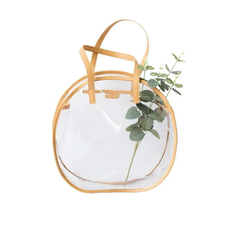 Kirkas PVC-kahvakassi Muodikas PVC-ostoskassi Tee itse